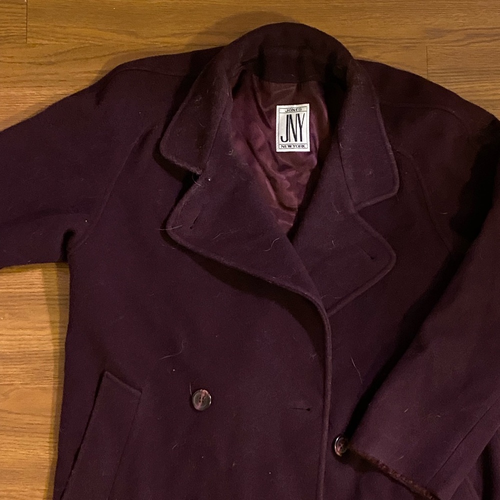 NEW YORK JONES PURPLE LONG TRENCH COAT